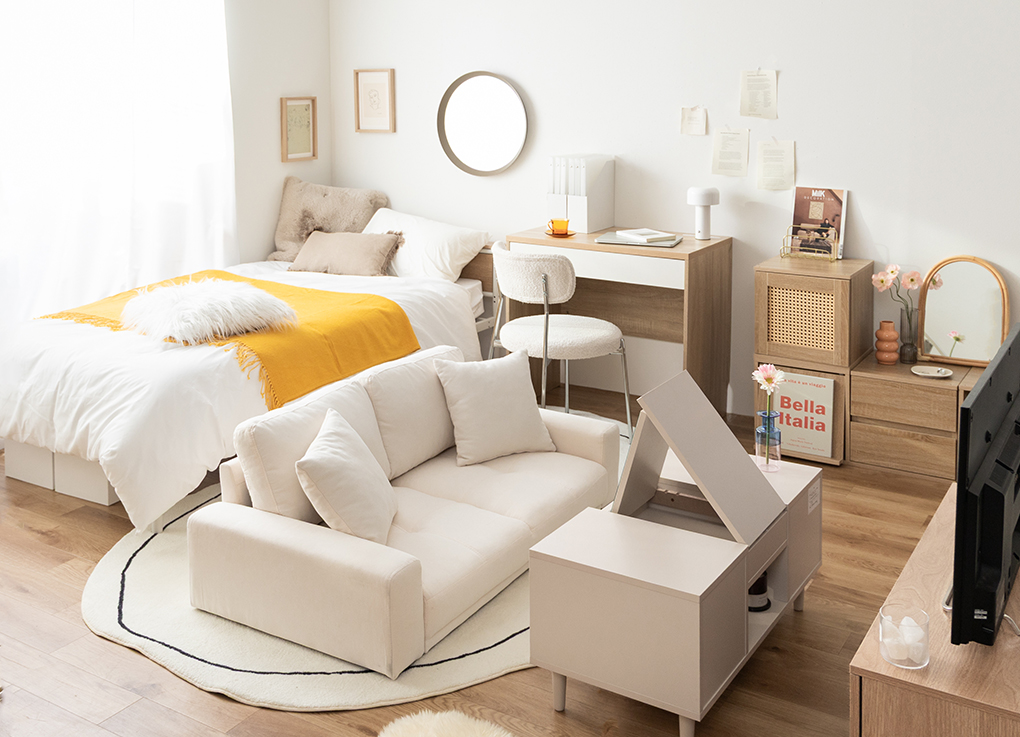 コンパクトな空間でも心地よく暮らす、新生活ワンルームスタイル