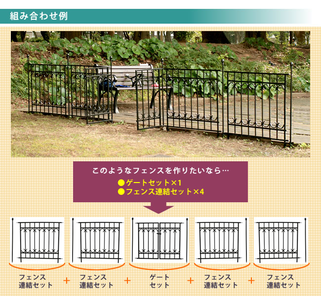 g45067]Park avenue fence set アイアンフェンス | 家具・インテリア