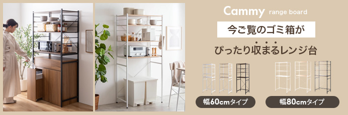 Cammy 今ご覧のゴミ箱がぴったり収まるレンジ台