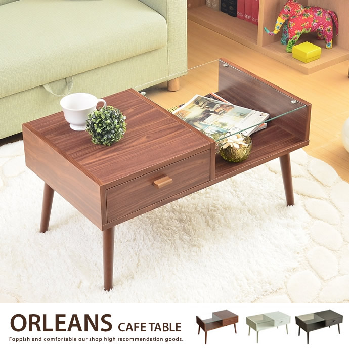 g12040]ORLEANS (オリンズ)カフェテーブル ガラステーブル | 家具