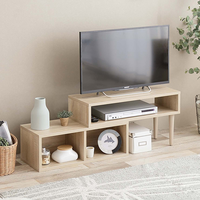 【幅75～133cm】伸縮型テレビボード