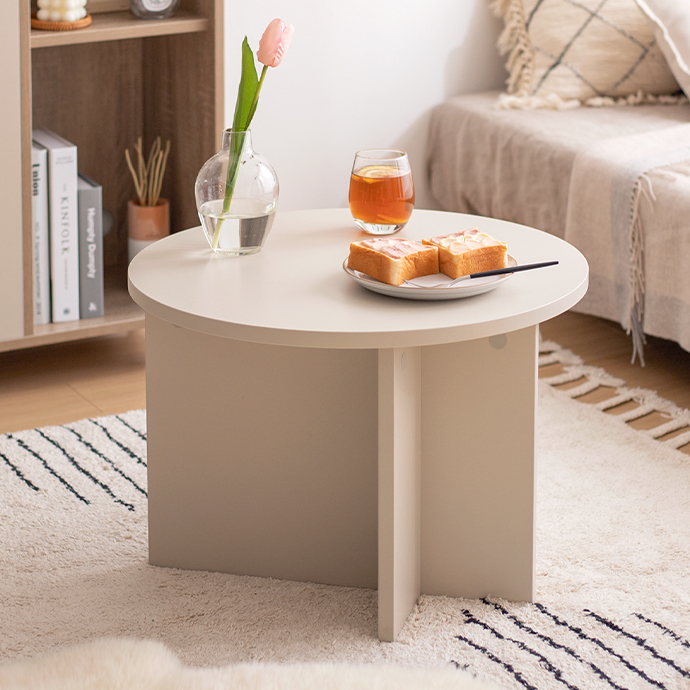 【幅55cm】Luna ラウンドセンターテーブル