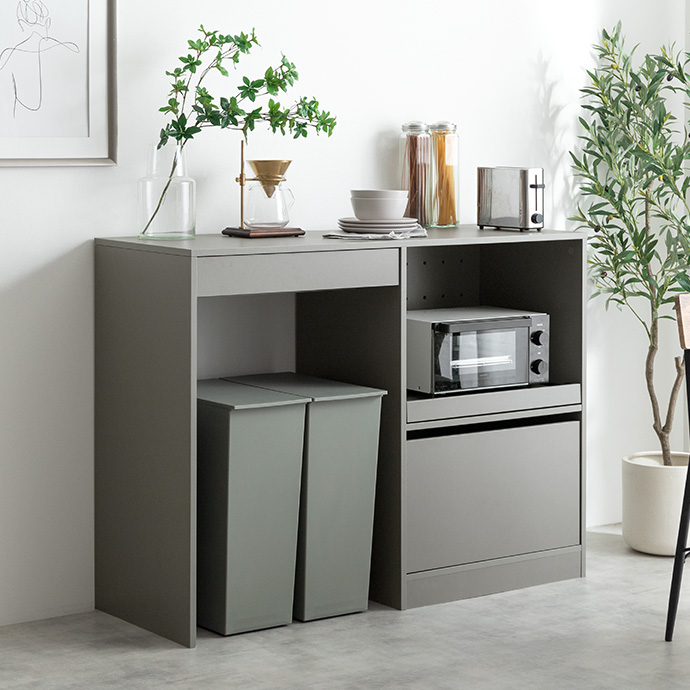 【幅120cm】Conina ゴミ箱上レンジラック