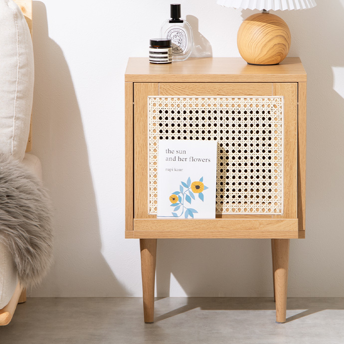 Komero ラタンサイドキャビネット