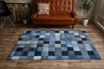 g1941]Denim rug 140cm×200cm ラグマット | 家具・インテリア通販は