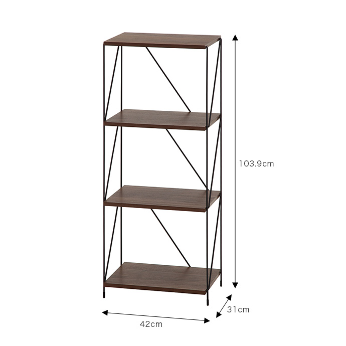 g11534]【幅42cm】Ezbo ワイヤーラック4段 ラック | 家具・インテリア