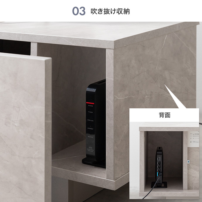 電子機器収納に最適な熱を逃がす吹き抜け収納