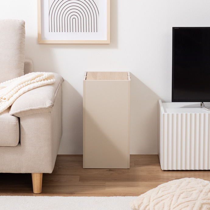 生活感を隠しインテリアに溶け込むゴミ箱