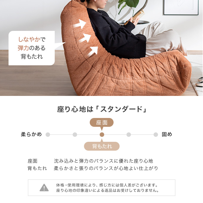 快適な座り心地を実現する、オールウレタン