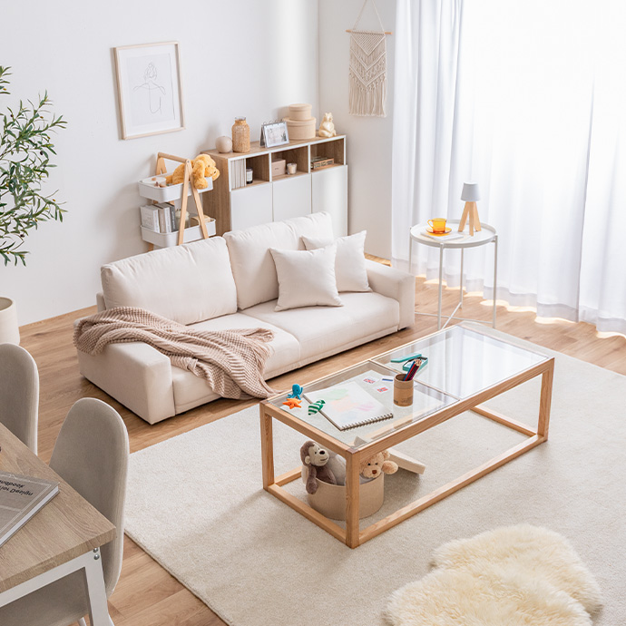 ロータイプが空間をすっきり見せる