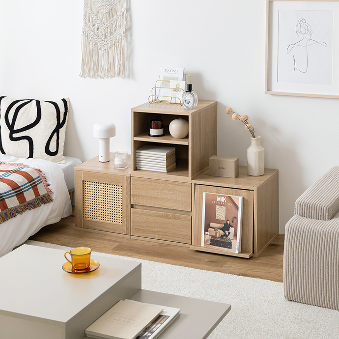 木目調デザインで温もりある空間に