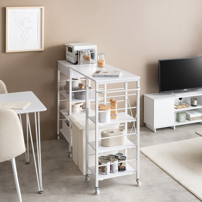 対面カウンターや間仕切りとしても