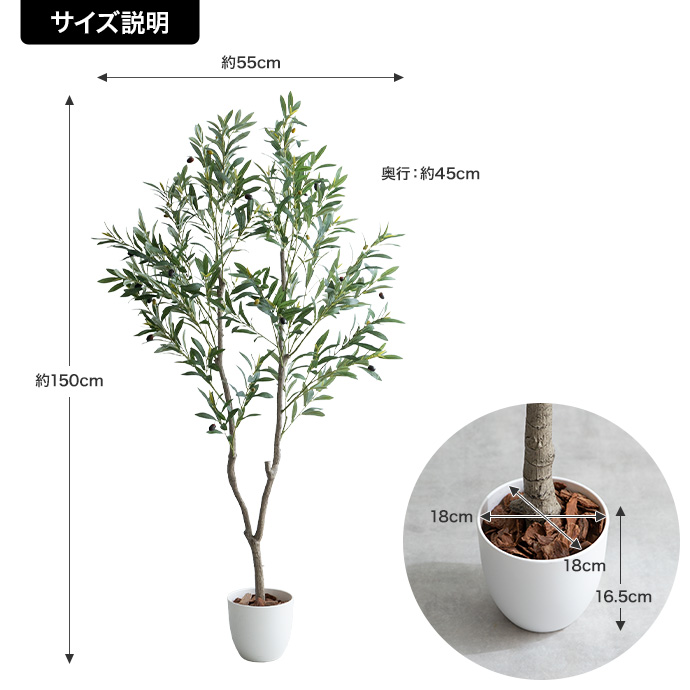 g162014]【高さ150cm】Nature 光触媒人工観葉植物 オリーブ 観葉植物 